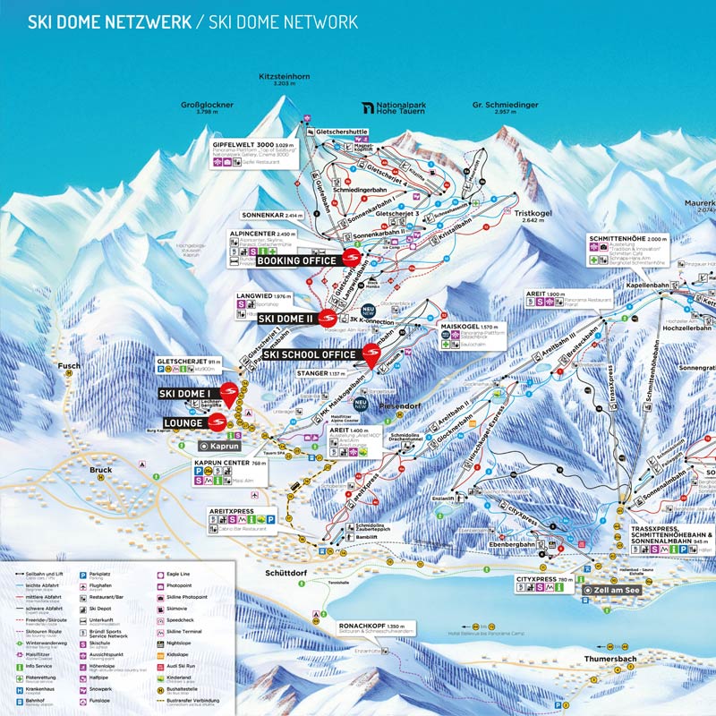 Skischule Skigebiet Saalbach Hinterglemm